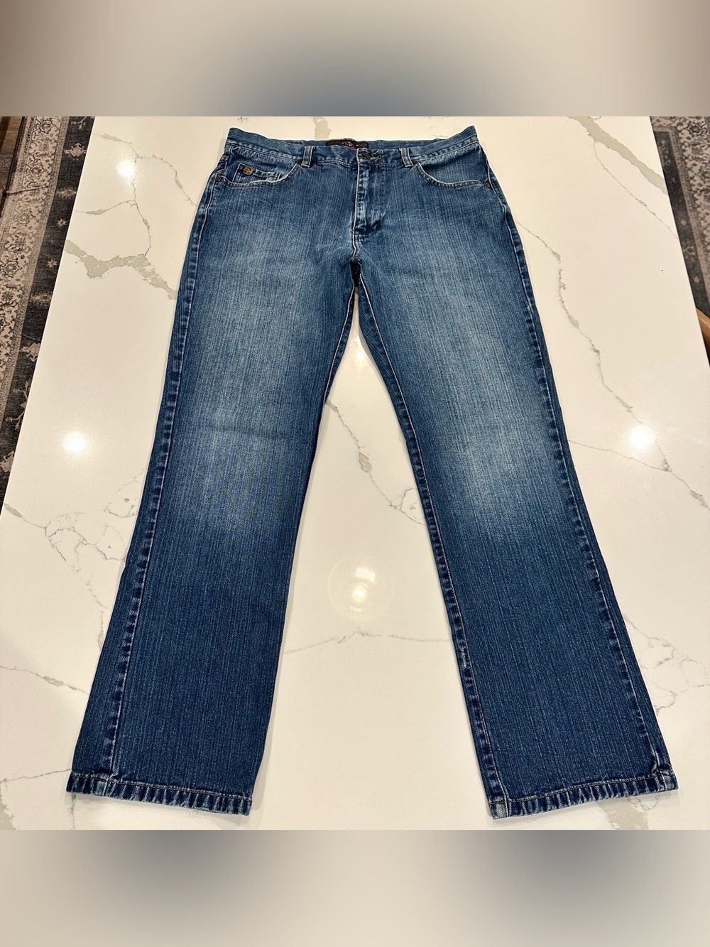 Vintage Y2K 90s Reef Jeans Mens 33 x 31 Skater Surf Distressed Straight Leg Blue